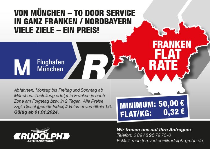 Neu: Flatrate München – to Door Service in ganz Franken / Nordbayern